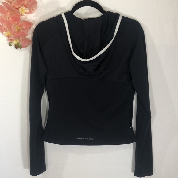 UNDER Armour zipup Hoodie, black and white, Small - Picture 2 of 4